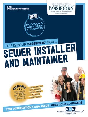 cover image of Sewer Installer and Maintainer